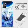 OnePlus 8T Back Skin - Design 2 - Vintage Galaxy Wolf Skin Wrap Back Sticker. 