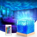 2in1 Q06 Aurora Light Projector Northern Light Projection Ocean Wave Light Projection Galaxy Lamp, Remote Control, Multiple Light Modes, Dreamy Indoor Atmosphere Light, Gift For Birthdays Various Festivals, Black. 
