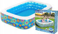 BESTWAY 54120 Inflatable  7'6" x 60" x 22" Rectangular 3-Ring  Pool for Kid & Adult Baby Bath Pool Ball Pool. 