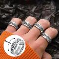 Set Of Spinner Ring and Chain Haend Bracelet Gold/Silver Color For Boys and Men. 
