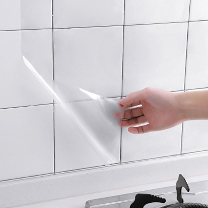 60cm*3m Transparent Kitchen Oil-proof Wall Sticker Heat-resistant self ...