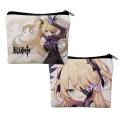 Genshin impact Coin Purse Canvas wallet hutao ayaka ganyu xiao print wallet. 