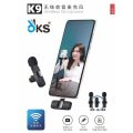 K10 Wireless Microphone Mic Universal Plug & Play - Audio k9 Mic for Live Game Video Shooting Streaming Vlogging k8 Mick Video FOR TYPE C - By Brand Oks Traders. 