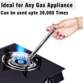 Unbreakable Gas lighter for kitchen Easy Grip Stainless Steel Regular Gas Lighter for Kitchen Stove No Batteries, No Cells, No Refill Required, Pulse Ignitor, Durable / Steel Gas Lighter / Spark Lighter / Gas Stove / Gas Lighter / (Steel, Pack of 1). 