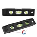 Mini Magnetic 3 Bubble Level Gradienter Horizontal Spirit Level 45 Degree Vertical Horizontal Ruler Measuring Ruler. 