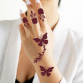 Reusable Henna Tattoo Stencil for Hand Moon Flower Mehndi Stencils Designs Painting Tattoo Template DIY Tattoo Supplies. 