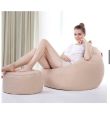 Elegant XXXL Relaxing Bean Bag Sofa With Beautiful Stool. 