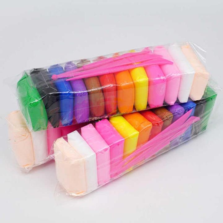 Pack Of -12 Fomic Polymer Light Clay Slime Play dough For Kids With Free Tools