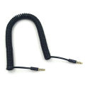 3.5mm Male to Male Jack 4 Pole Extension Aux Audio Ced Spiral Cable 1.5M. 