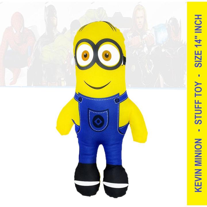 KEVIN Minions Famous Cartoon Stuff Toy Plush Toy for Kids Size 14 Inch minions Kevin Stuart bob guru