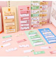 Cartoon sticky notes student multi-functional mark classification index sticker office message note N times sticker note pad. 
