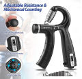 DYNAMIC LIFE Hand Grip with counter for Strength Training, Adjustable Resistance spring, Fingers Wrist Forearm Exerciser Workout Gear Home Fitness Gym Exercise Equipment. 