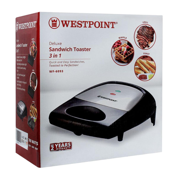 Westpoint WF-6093 - 4 Slice Sandwich Maker with Grill