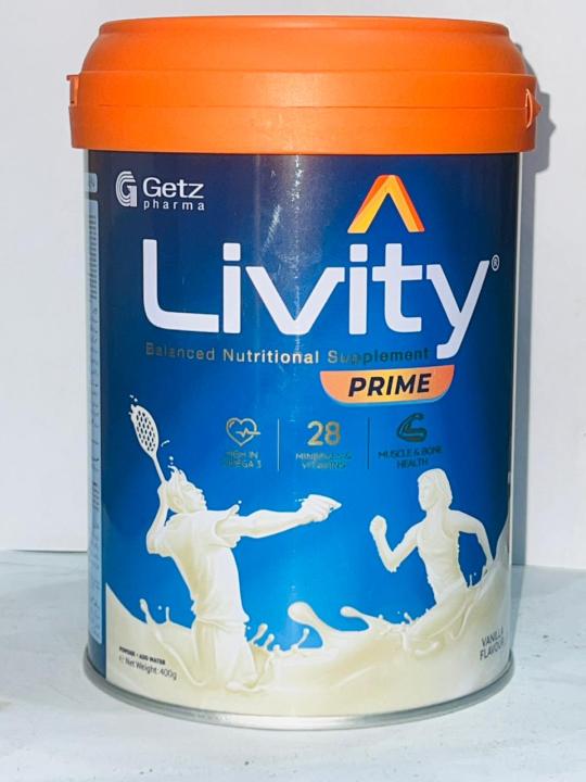"Livity Prime Milk Powder: Nourishment for a Vibrant Life"| vanilla flavor" 400g