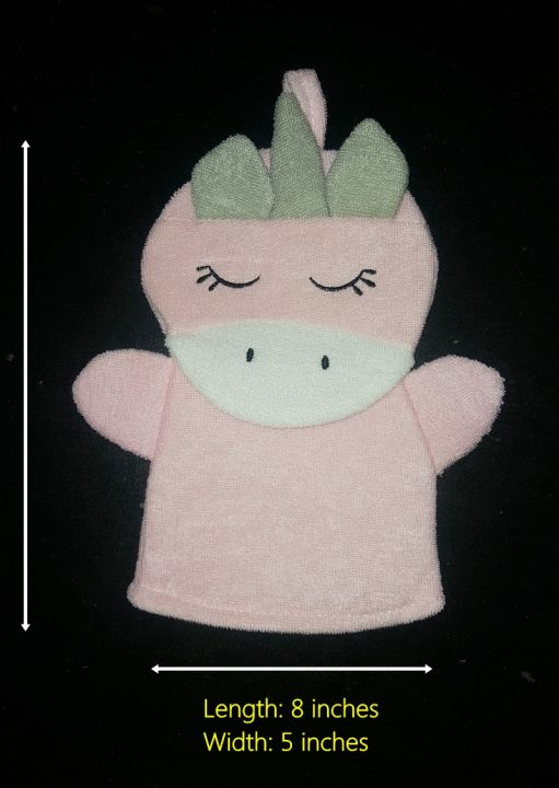 1 Piece - Kids Bath Mitt Cute Animal Puppet Bath Gloves Loofah Soft Wash Sponge Bath Sponge for Kids