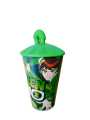 Kids Juice Glass with Straw - Reusable water glass for kids - Pipe glass with cover - Cartoon characters glass for school, Picnic, party, traveling & Gift. 