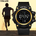 YIKAZE 50MM Big Dial Sports Watches Military Countdown Stopwatch Sport Watch LED Digital Men's Watch Waterproof Electronic Clock. 