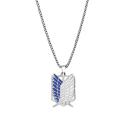 Wings of Liberty Pendant Necklace for Women Attack on Titan Anime Accessories Titanium Jewelry Cartoon Men's Neck Chains Gift. 