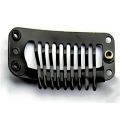 Hair Extension Mini Wig Clips, U-Shape Snap Comb Clips Metal for Hair Extensions 3.2 mm Medium Size Off White (10 units). 
