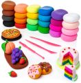 Pack of 2-12 Pcs Set Playdough Super Light Soft Polymer Clay / Air Dry Polymer Clay with Free Tools. 