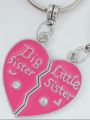 Sister Keychains SMALL Little Sister Keychain Big Sister Keychain Sisters Gift Sisters Keychains Split Pink Heart Keychain Sister Keychain. 