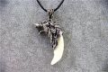 Fashion Charm Classic Wolf Necklace Fang And Bruce Lee Pendant The Movie Jewelry For Men Gifts. 