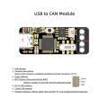 USB to CAN Module CANable Debugger CAN Bus Debugging Tool Replacement Parts for Linux Win10 11 TYPE-C Debug Software Communication. 