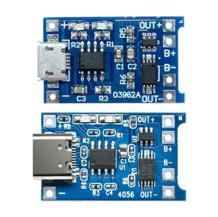 TP4056 Type-C / Micro-USB 5V 1A 18650 Lithium Battery Charger Module | Li-ion Charging Module with Dual Protection Function | Original Module