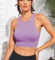 Women Yoga Vest Gym Sports Crop Tops Seamless. 