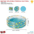 Bestway Deep 3 Ring Inflatable Large Size Swimming Pools, 20 Inch Depth Round Summer Pool, Water Games for Kids, 5 feet, 6 foot, 6.5 ft Pool for Children to Swim, 51041, 51042, 51043, 51045, 51048, 51121, 51122, Best Way Imported Indoor Outdoor Home Pools. 