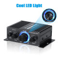 400W Hifi 12V Car Amplifier 220V Home Stereo Subwoofer Amplifier Sound Speaker LED Light. 