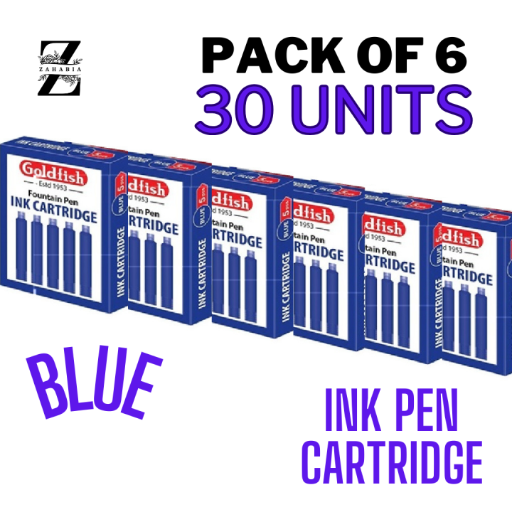 Goldfish Ink Cartridge - Ink Pen Cartridge - Ink Cartridge For Fountain Pen - International Standard Ink Pen Cartridge  - Ink Pen Refills  By Zahabias.Pk
