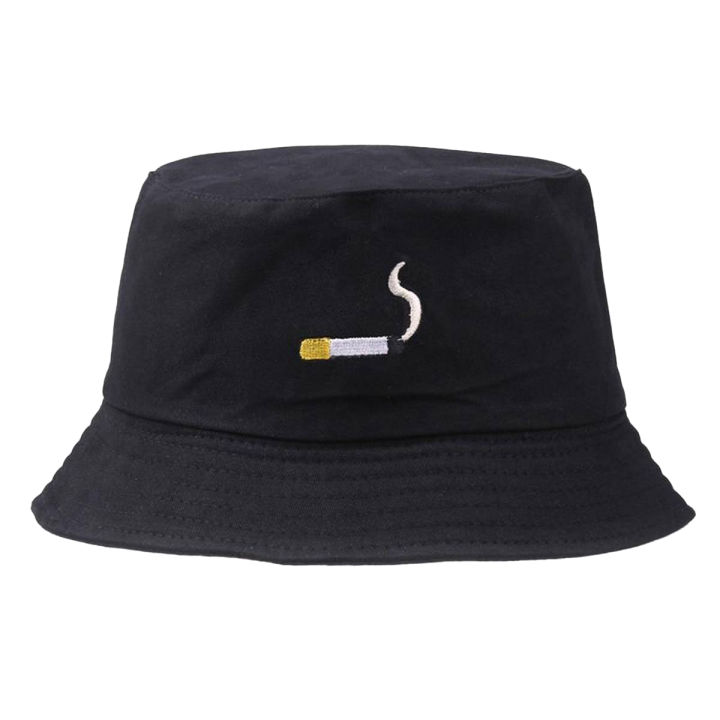Embroidery Bucket Hat For Men Women Hip Hop Fisherman Hat Flat Hat