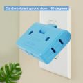 3 In 1 US Power Plug Adapter 180 Degree Rotatable Socket Converter  Multi Plug Slim Wireless Outlet. 