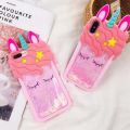 3D Colorfuls Rainbow Unicorn For iPhone 7 Plus Cute Cartoon Horse Back Phone Case High Quality Relax Silicone Soft Edge Full Girls Cover Lens Protective Shockproof Cover. 