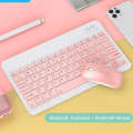 Ultra-Slim Bluetooth Keyboard and Mouse Combo Rechargeable Portable Wireless Keyboard Mouse Set for Apple iPad iPhone iOS 13 and Above Samsung Tablet Phone Smartphone Android Windows (pink). 