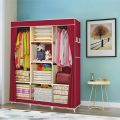 3 DOOR PORTABLE FOLDING WARDROBE CUPBOARD DIY- MULTI-COLOR. 