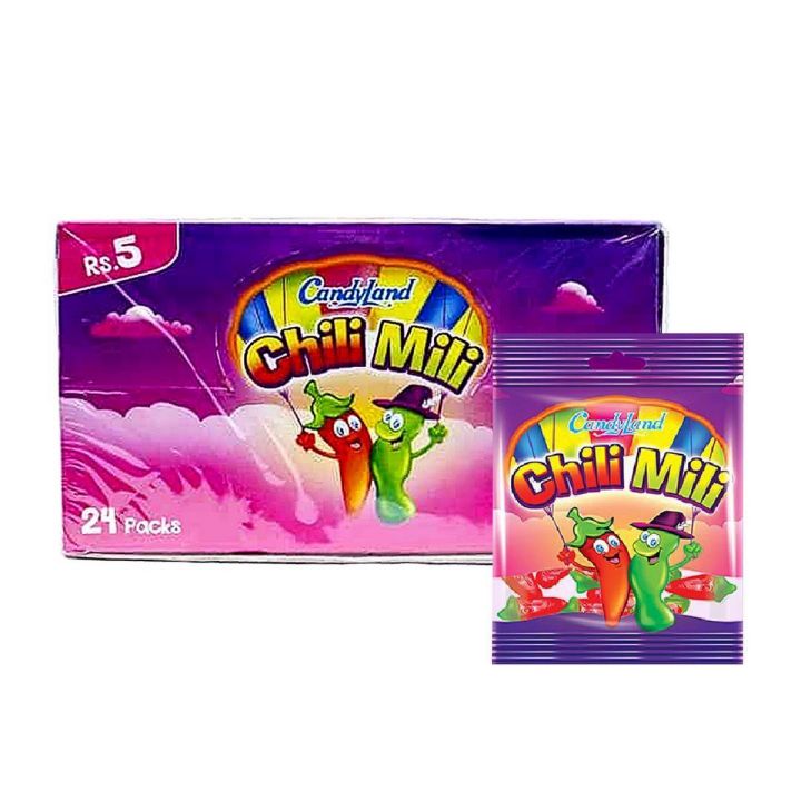 Candyland Chili Mili Jelly. 48 pcs box.