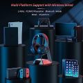 BINNUNE  BW01Wireless Gaming Headset with Microphone for PC PS4 PS5 Playstation 4 5, 2.4G Wireless Bluetooth USB Gamer Headphones with Mic for Laptop Computer. 
