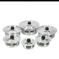 Silver Steel Cooking Pot | Silver Cooking Pot | Patila Set for Cooking | Patila Set for kitchen | Heavy Gauge with double bottom patila set for cooking |. 