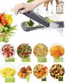 All-in-1 Vegetable Chopper, Pro Onion Food, Manual Salad Cutter, with Container, Veggie Nicer Dicer and Mandoline Slicer for Home Kitchen gadgets, Hand Grater. 