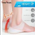 1 Pair Concealed Footbed Enhancers Invisible Height Increase Silicone Insoles Pads. 
