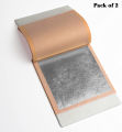 Pack of 2, 4, 6, 8, 10 Silver Leaf Foil Paper 9*9cm Chandi ka vark Art Craft Design Frame Decorative Material for Epoxy Resin. 