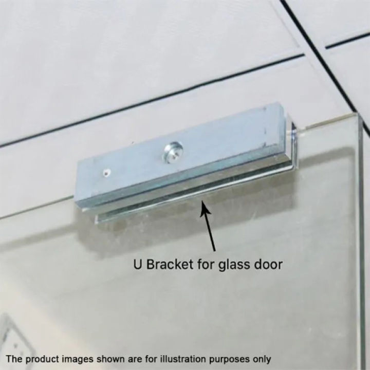 UM180 Access Control System: Secure Your Frameless Glass Door with a 280kg Conventional Magnetic Lock and U-Shape Bracket, Supporting up to 350lbs