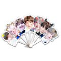 Wholesale Bangtan Boys Kpop Cartoon Cute Bangtan Boys Folding Fan Plastic Fan Promotion Hand Fan for Gift Cute Cool PP. 