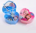 Heart Shape Cute Princess Jewellery Box for Baby Girls Makeup Box with Mirror for Girls. 