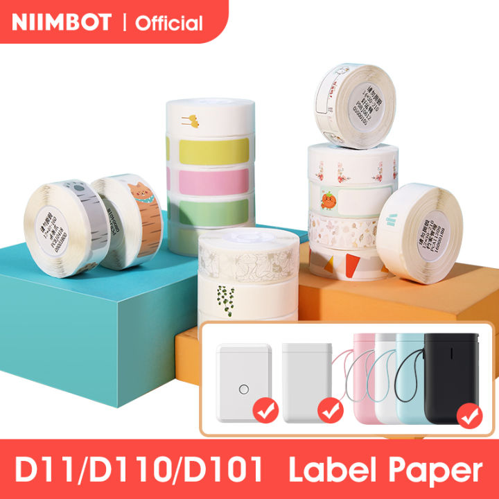 Niimbot Pocket Printer Labels Tape Printer Maker for Stickers D110 D11 D101 Labeling Self-adhesive Label Paper For Home Office PCardiaCP