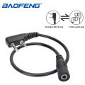 BAOFENG 2 Pin to 3.5mm Walkie Talkies Earpiece Adapter,Headset Adapter Cable Compatible with BAOFENG UV-5R BF-888S Two Way Radio. 