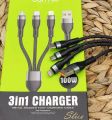 100% Original Oraimo MXQ-X313A 3 in 1 Fast Charging Cable Type C Lightning Micro USB Cable (Black), Oraimo Pure Copper 3 in 1 [ Iphone, Type C and Micro USB ] Pure Copper Type C Fast Charging Cable Black. 