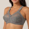 Cotton Non-Padded Non-Wired Bra - Fancy Net Design with 3 Hooks, All Sizes Available. 